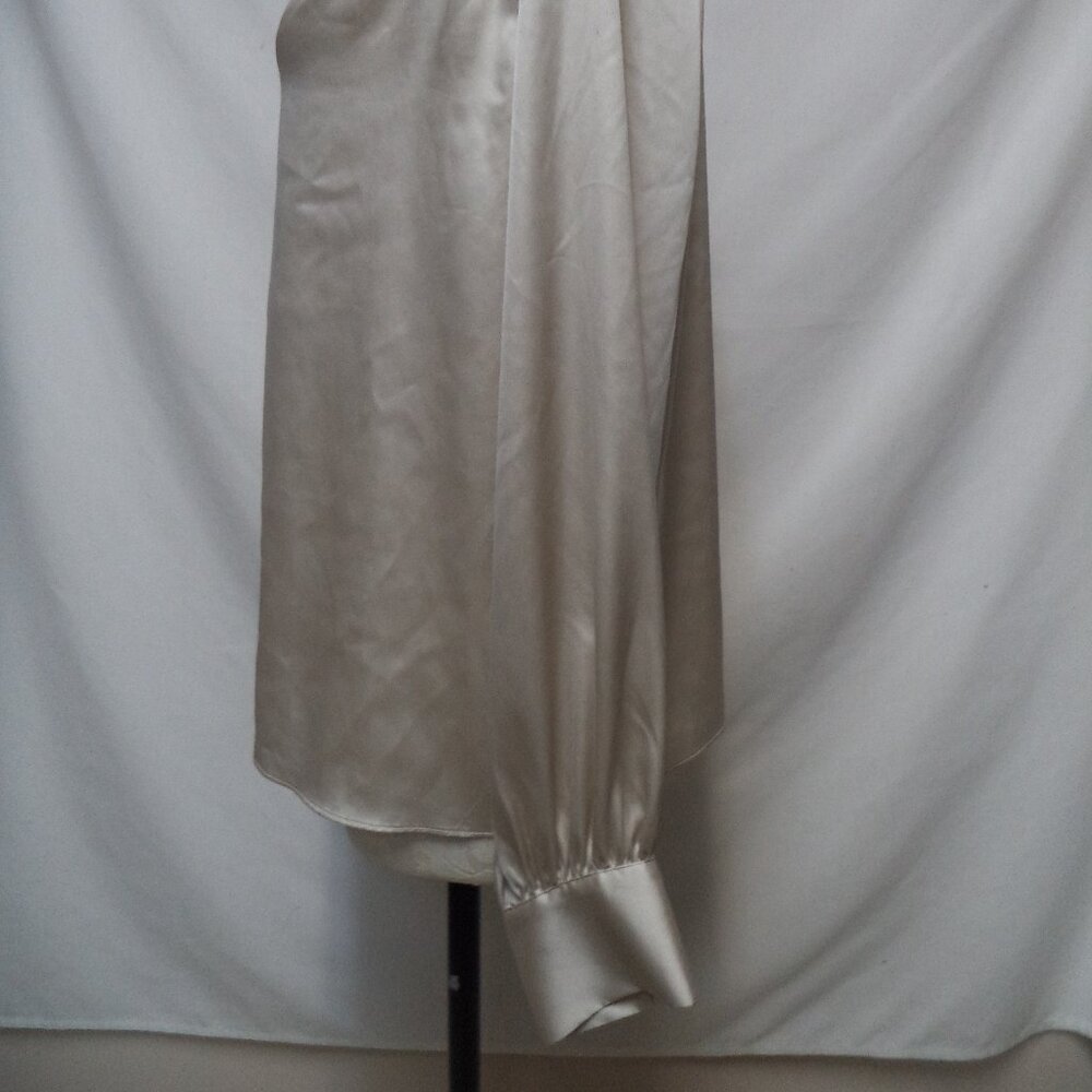 White House Black Market WHBM Satin cream top blouse NEW NWT Size Sz X-Large XL - Picture 7 of 14